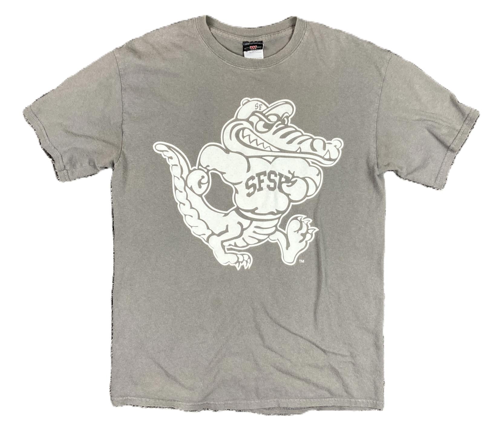 Vintage San Francisco State University Gator Mascot Medium T Shirt Gray