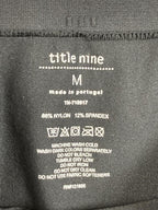 Title Nine Spark Seamless Leggings Black Medium Activewear Yoga Base Layer Sz M