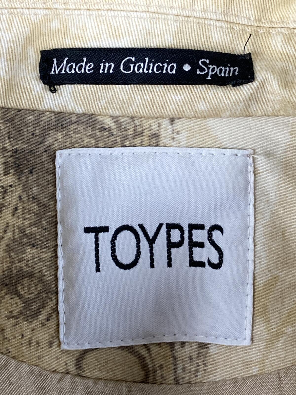 TOYPES Spain Vintage Zip Up Jacket Patchwork Art To Wear Cotton Women’s Size 6