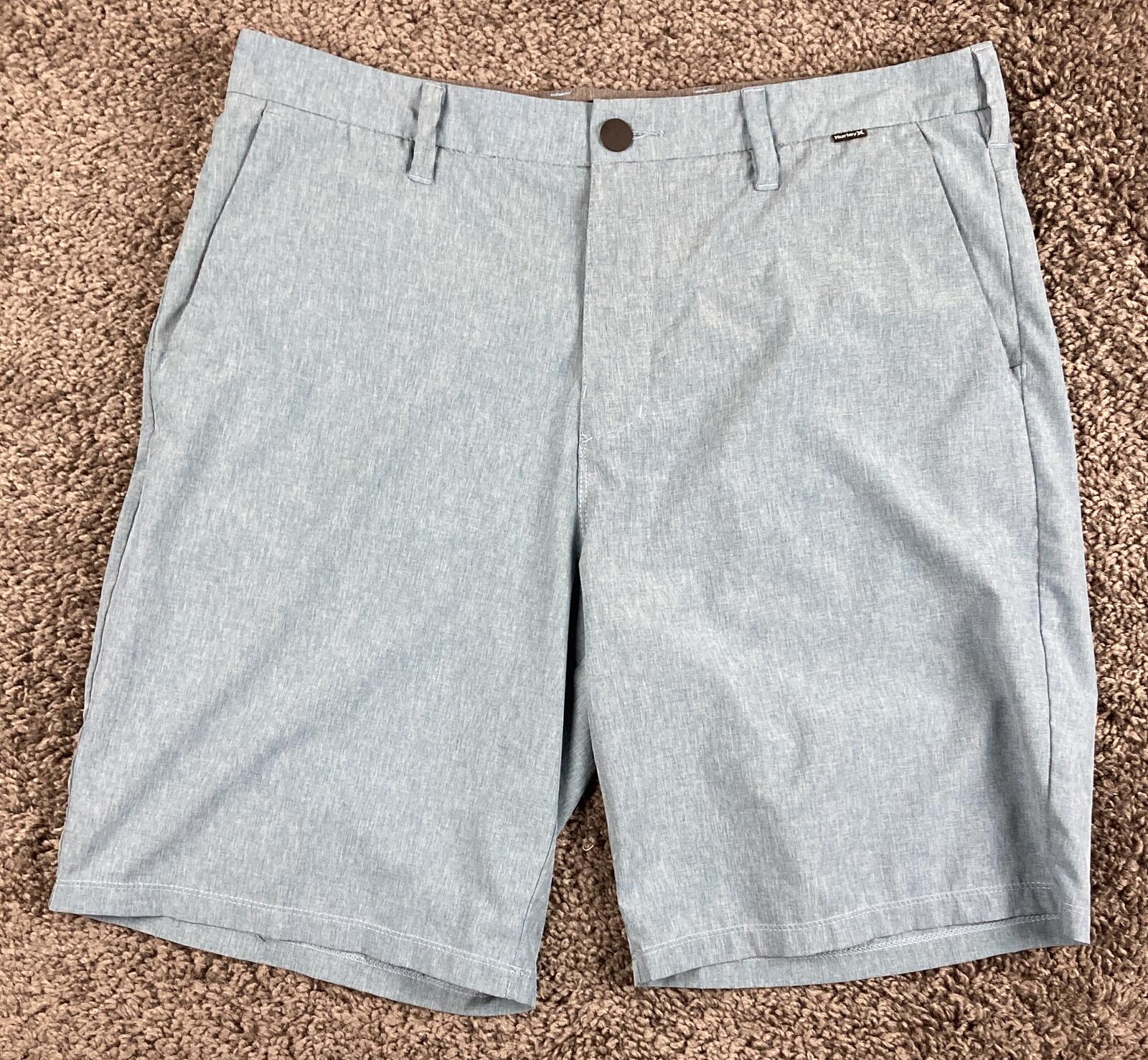 Hurley Phantom Boardwalk Hybrid Shorts Mens Blue Heather Walkshorts Sz 34