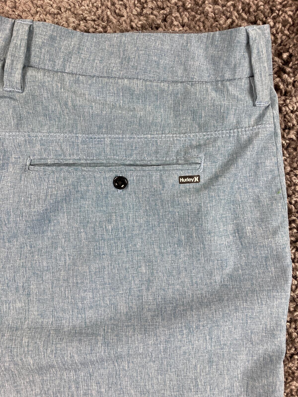 Hurley Phantom Boardwalk Hybrid Shorts Mens Blue Heather Walkshorts Sz 34