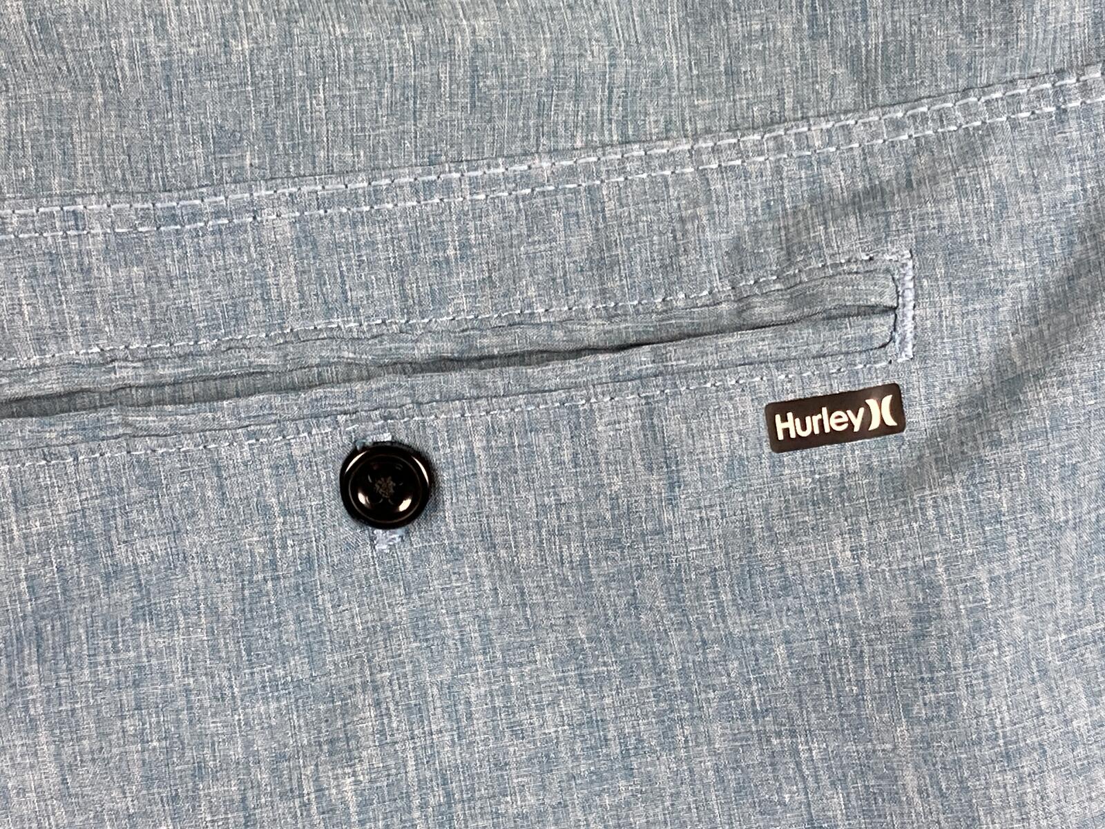 Hurley Phantom Boardwalk Hybrid Shorts Mens Blue Heather Walkshorts Sz 34