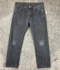Levi's 505 Regular Fit Jeans 31x30 Black Wash Straight Leg Denim