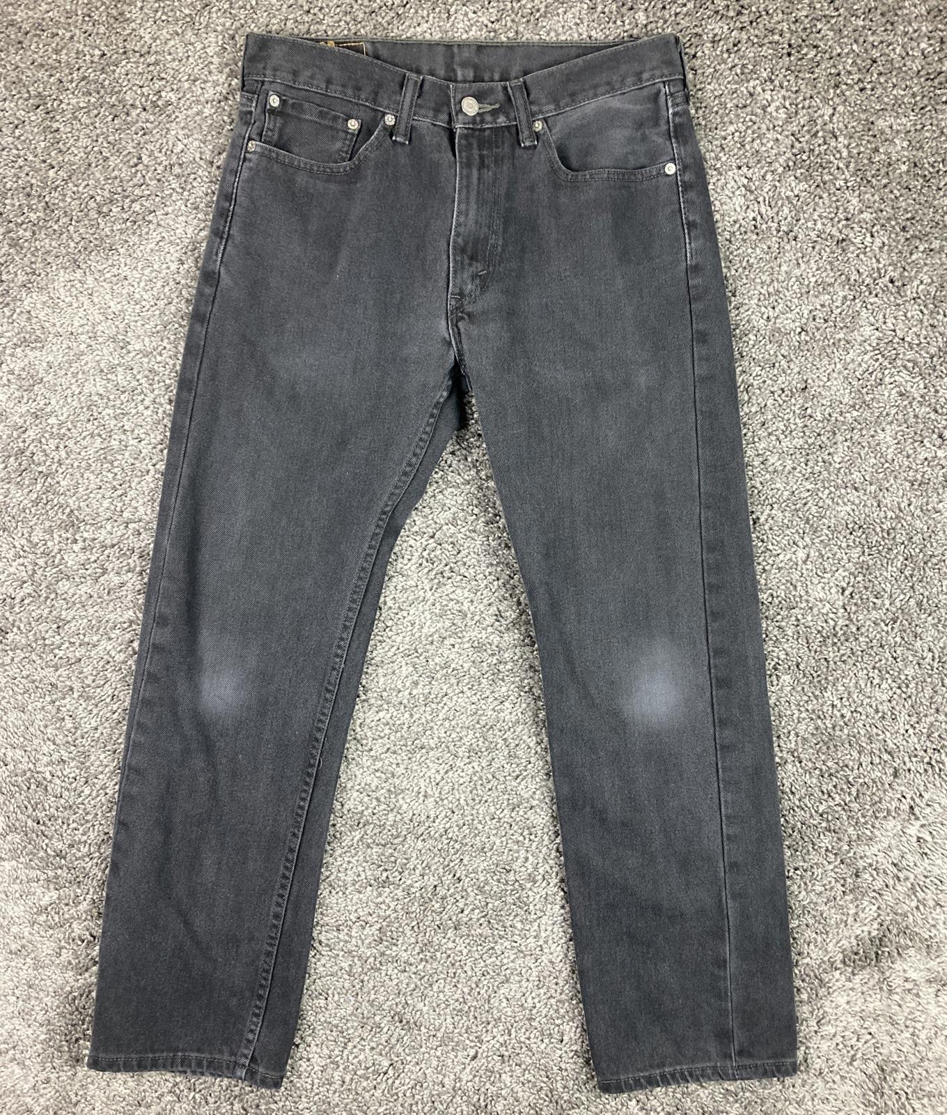 Levi's 505 Regular Fit Jeans 31x30 Black Wash Straight Leg Denim