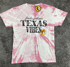 Buc-ee's Texas Vibes T-Shirt Pink White Tie Dye Graphic Tee NWT Adult Medium