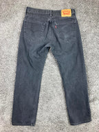 Levi's 505 Regular Fit Jeans 31x30 Black Wash Straight Leg Denim