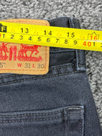 Levi's 505 Regular Fit Jeans 31x30 Black Wash Straight Leg Denim