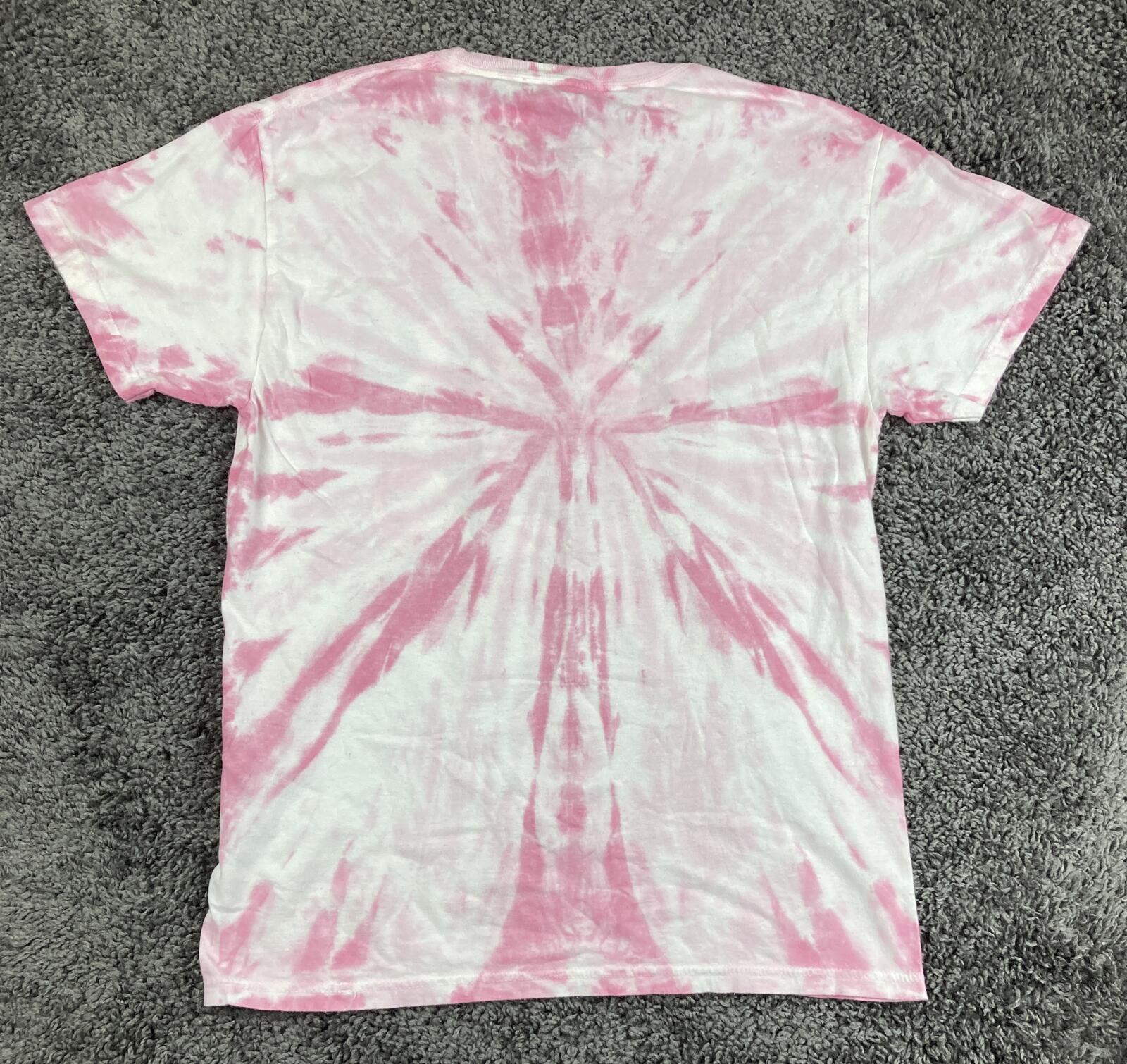 Buc-ee's Texas Vibes T-Shirt Pink White Tie Dye Graphic Tee NWT Adult Medium