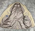 Saddlebred Sport Coat Mens Brown Herringbone Windowpane 100% Lambswool Sz 38R