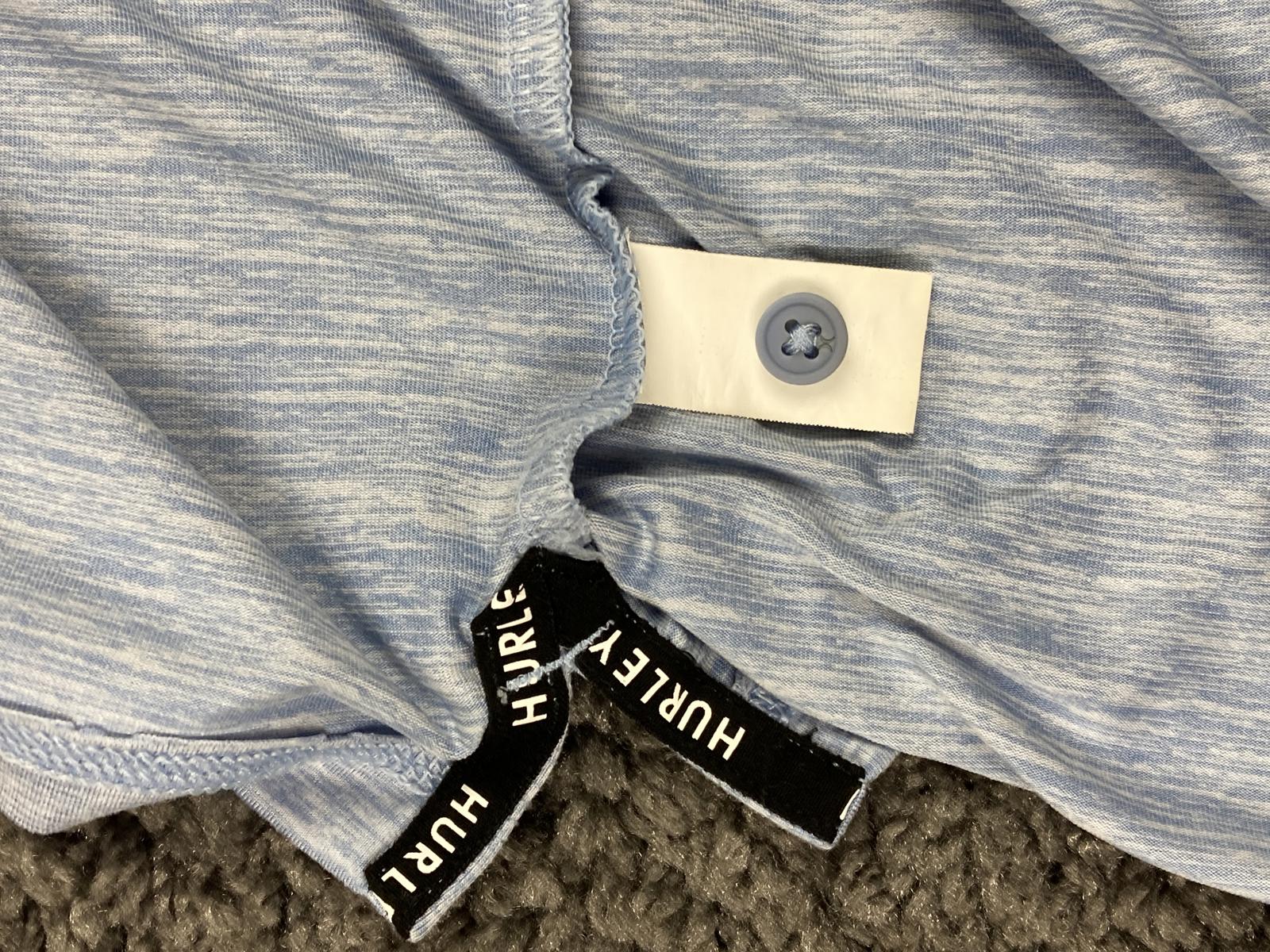 Hurley Mens XL Polo Shirt Light Blue Heather Stretch Performance