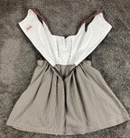 Fuchs Trachtenmoden Dirndl Dress Pink Brown Gingham Oktoberfest Bavarian Size 38