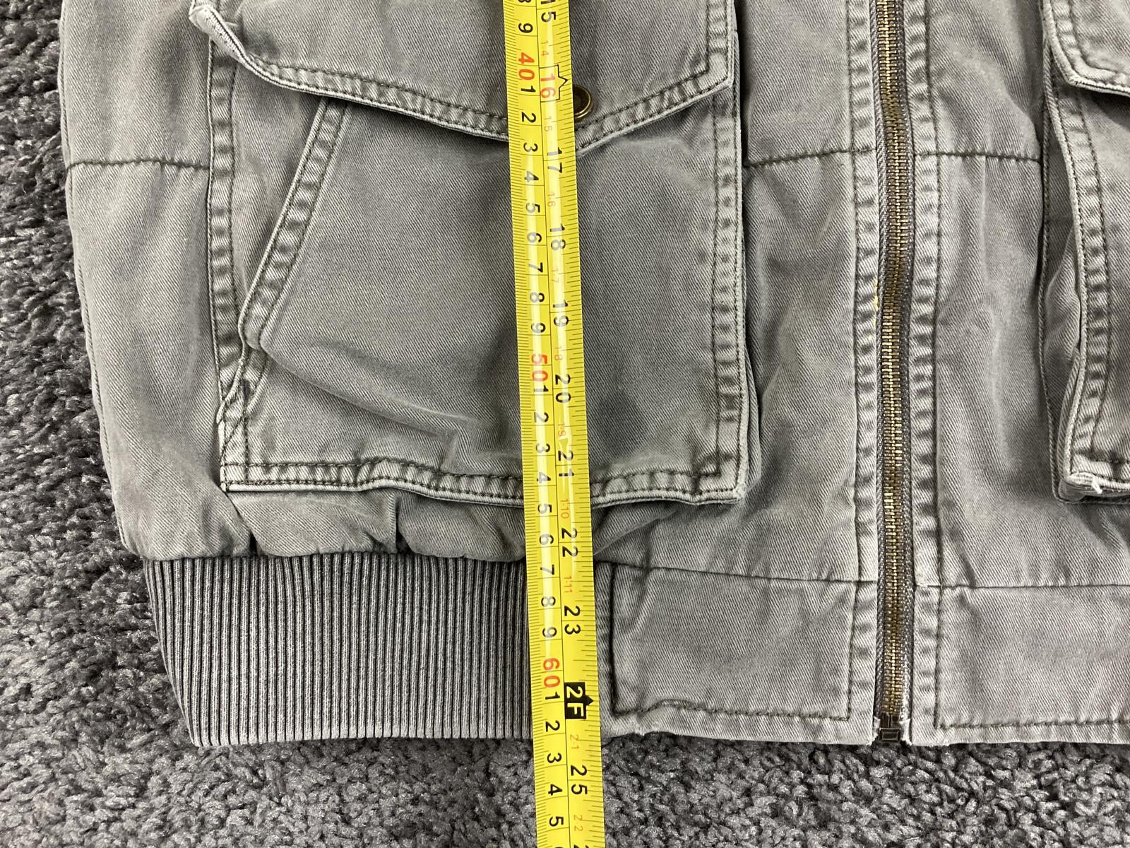 Vintage Jeep Utility Vest Cargo Pocket Men's Gray Full Zip Multi Pocket Size L