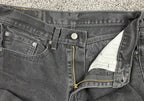 Levi's 505 Regular Fit Jeans 31x30 Black Wash Straight Leg Denim