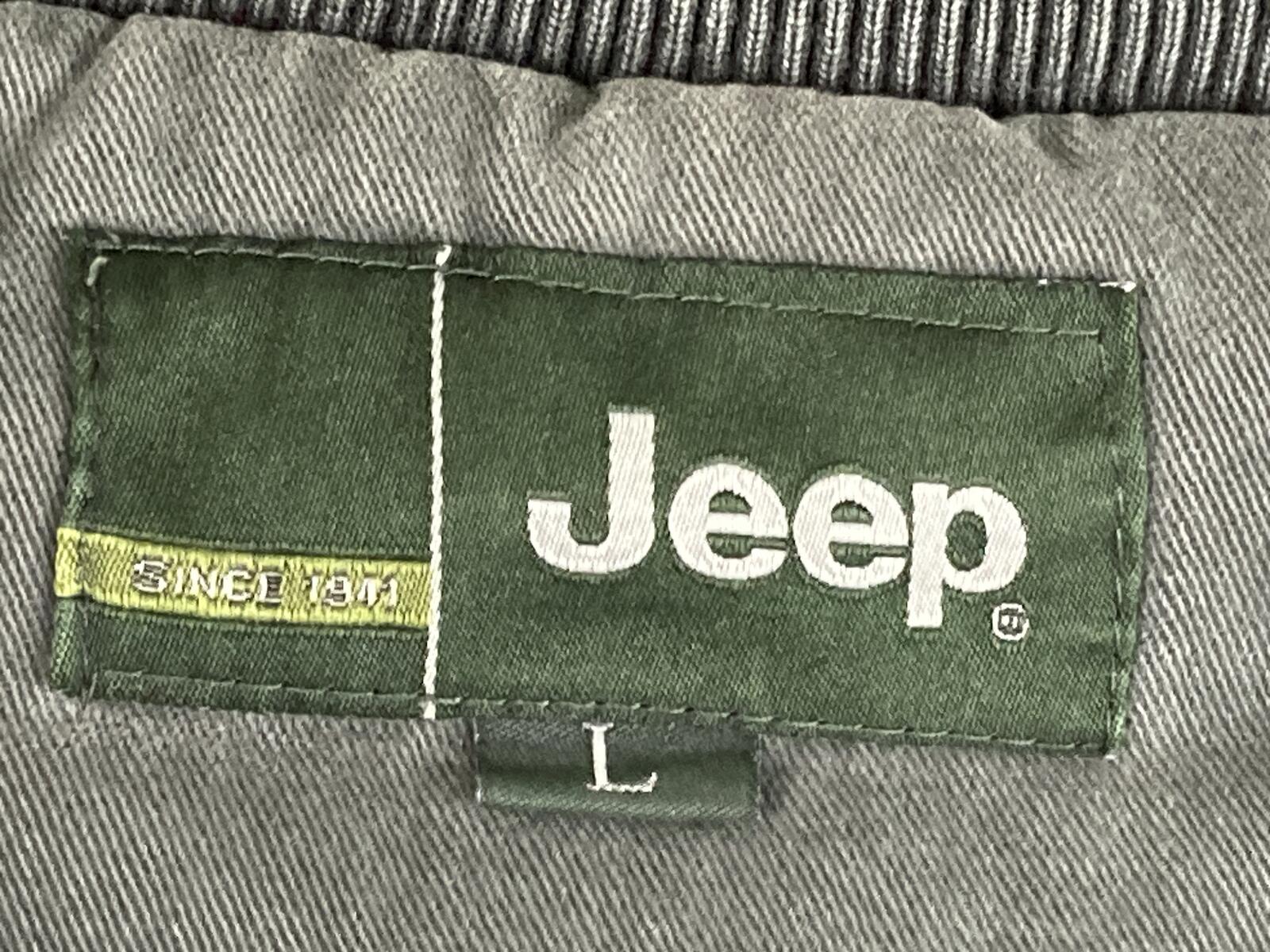 Vintage Jeep Utility Vest Cargo Pocket Men's Gray Full Zip Multi Pocket Size L