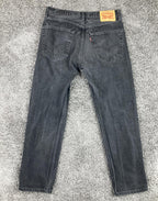 Levi's 505 Regular Fit Jeans 31x30 Black Wash Straight Leg Denim