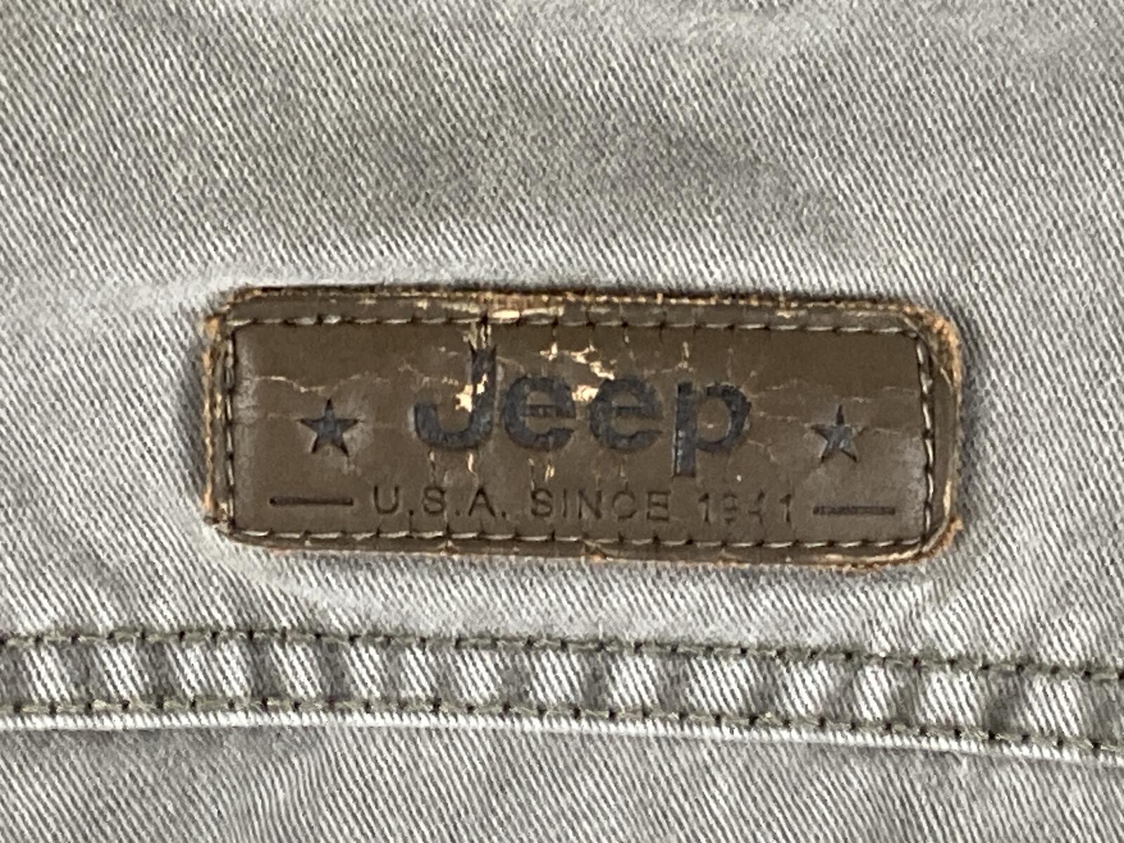 Vintage Jeep Utility Vest Cargo Pocket Men's Gray Full Zip Multi Pocket Size L
