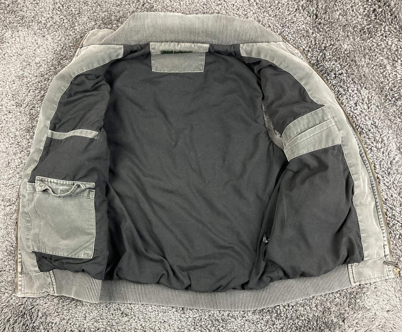 Vintage Jeep Utility Vest Cargo Pocket Men's Gray Full Zip Multi Pocket Size L