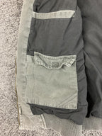 Vintage Jeep Utility Vest Cargo Pocket Men's Gray Full Zip Multi Pocket Size L