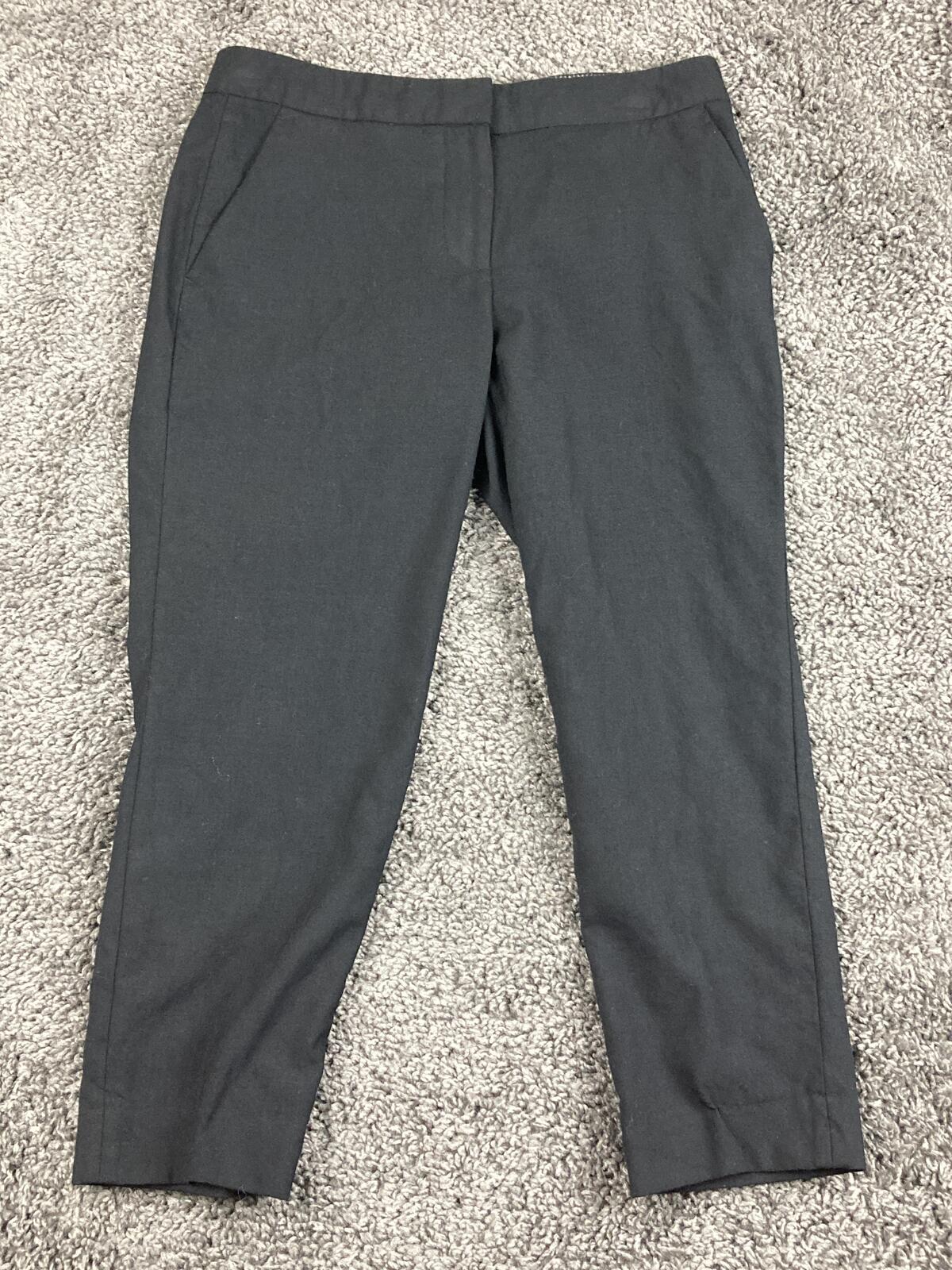 J.Crew Paley Pants Super 120s Wool Black Dress Trousers Sz Petite 4P