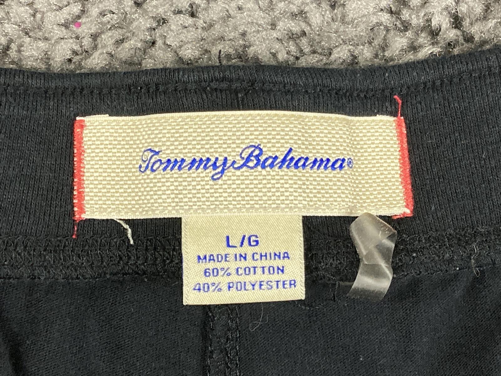 Tommy Bahama Men’s Lounge Pants Black Red Marlin Logo Sleepwear Pajama Sz L