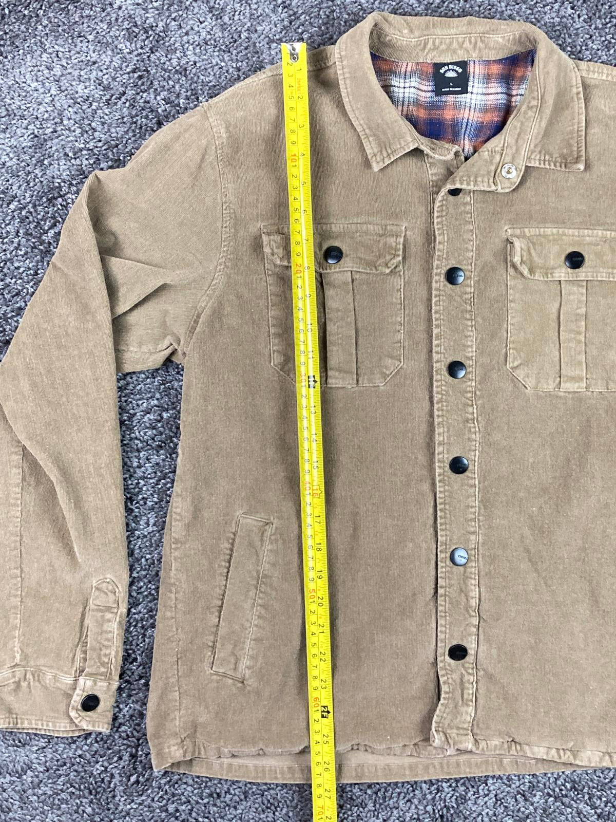 Sun Diego x Ezekiel Tan Corduroy Jacket Large Men Snap Button
