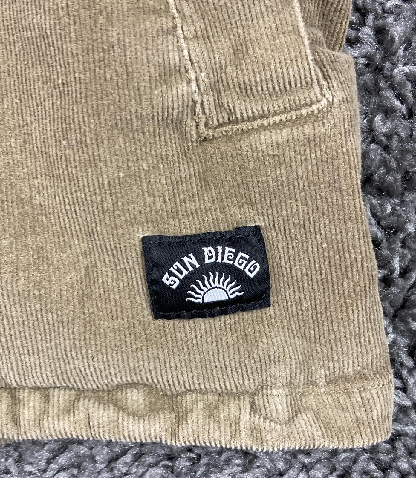 Sun Diego x Ezekiel Tan Corduroy Jacket Large Men Snap Button