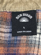 Sun Diego x Ezekiel Tan Corduroy Jacket Large Men Snap Button