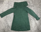 Vince Camuto Green Cowl Neck Tunic Sweater Womens Long Sleeve Knit Pullover Sz M