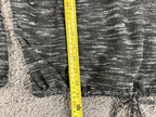 Two by Vince Camuto Space Dye Pullover Top Gray Ruffle Sleeve Drawstring Sz S