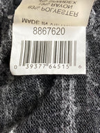 Two by Vince Camuto Space Dye Pullover Top Gray Ruffle Sleeve Drawstring Sz S