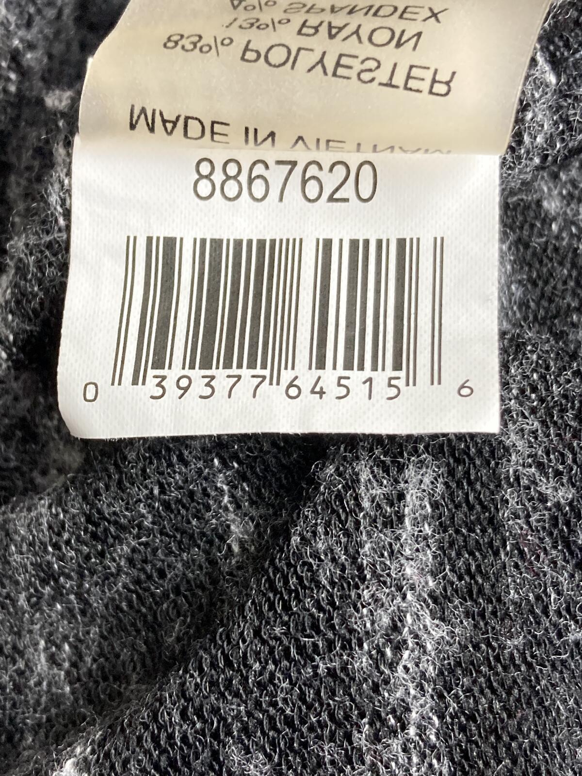 Two by Vince Camuto Space Dye Pullover Top Gray Ruffle Sleeve Drawstring Sz S