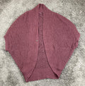 prAna Lima Cocoon Cardigan Sweater Women Purple Organic Cotton Knit Snap Sz L