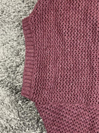 prAna Lima Cocoon Cardigan Sweater Women Purple Organic Cotton Knit Snap Sz L