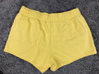 Hurley Women's Fleece Sweatshorts Yellow Size Large Drawstring Pockets