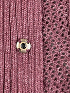 prAna Lima Cocoon Cardigan Sweater Women Purple Organic Cotton Knit Snap Sz L