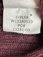 prAna Lima Cocoon Cardigan Sweater Women Purple Organic Cotton Knit Snap Sz L