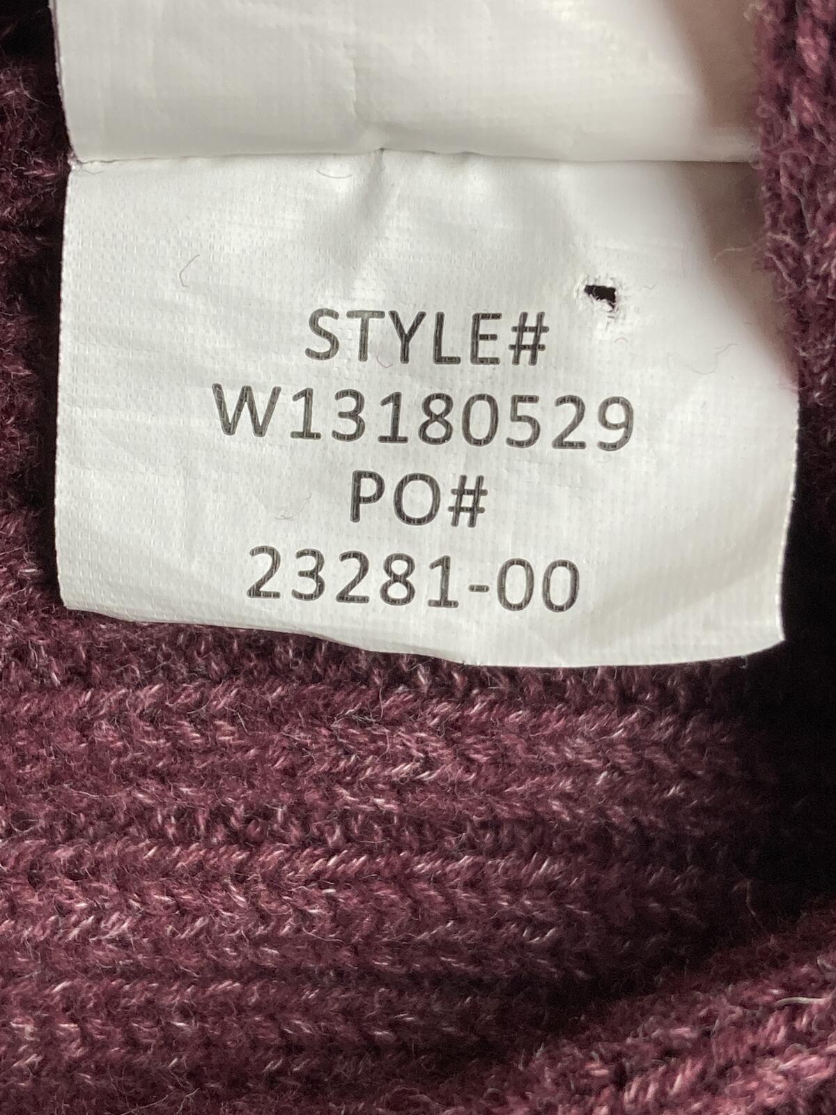 prAna Lima Cocoon Cardigan Sweater Women Purple Organic Cotton Knit Snap Sz L