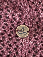 prAna Lima Cocoon Cardigan Sweater Women Purple Organic Cotton Knit Snap Sz L