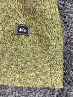 REI Co Op Full Zip Sweater Long Sleeve Stand-Up Collar Heather Green Knit Small