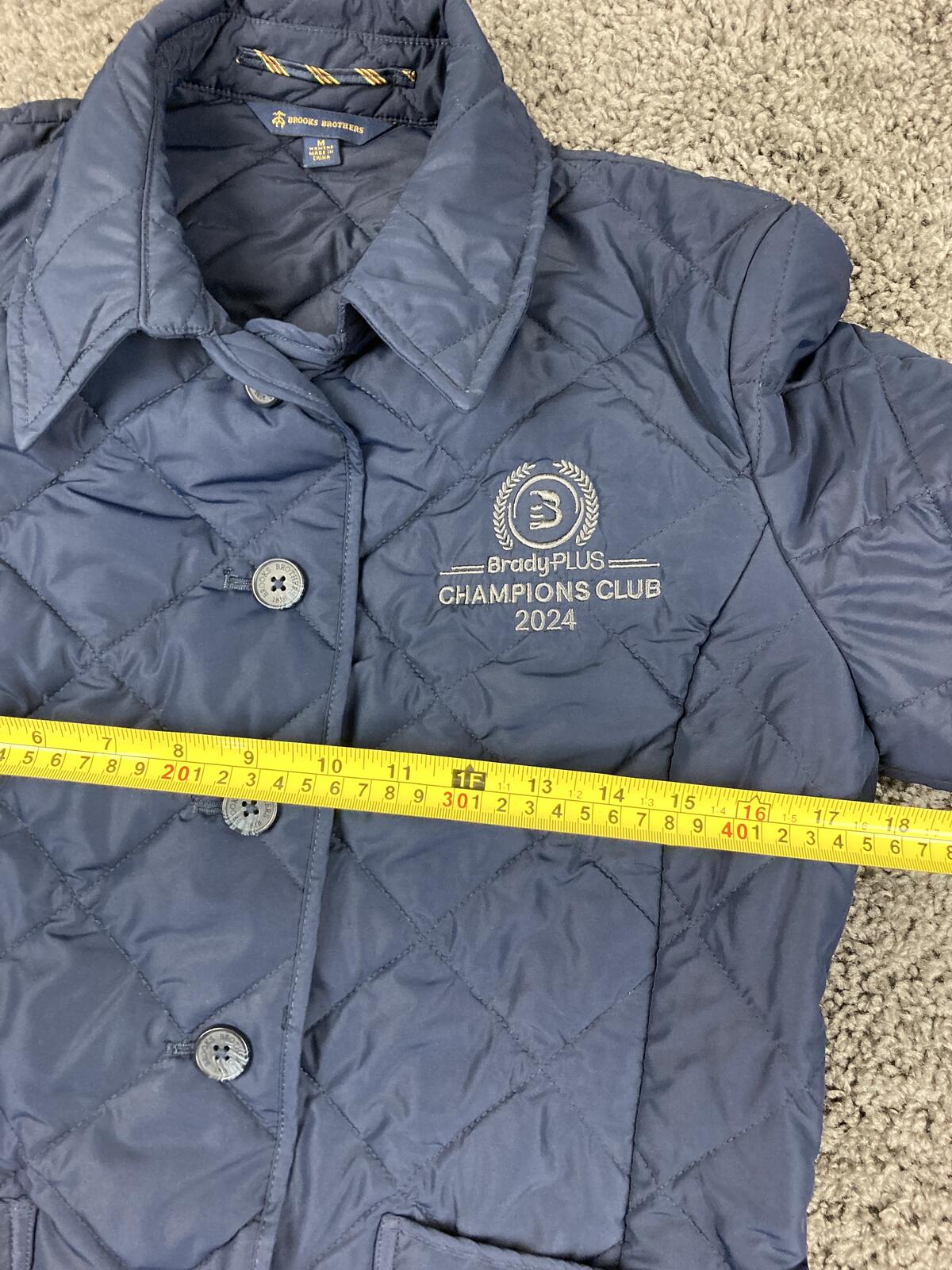 Brooks Brothers Quilted Barn Jacket Womens Navy Blue BradyPLUS Champions Club M