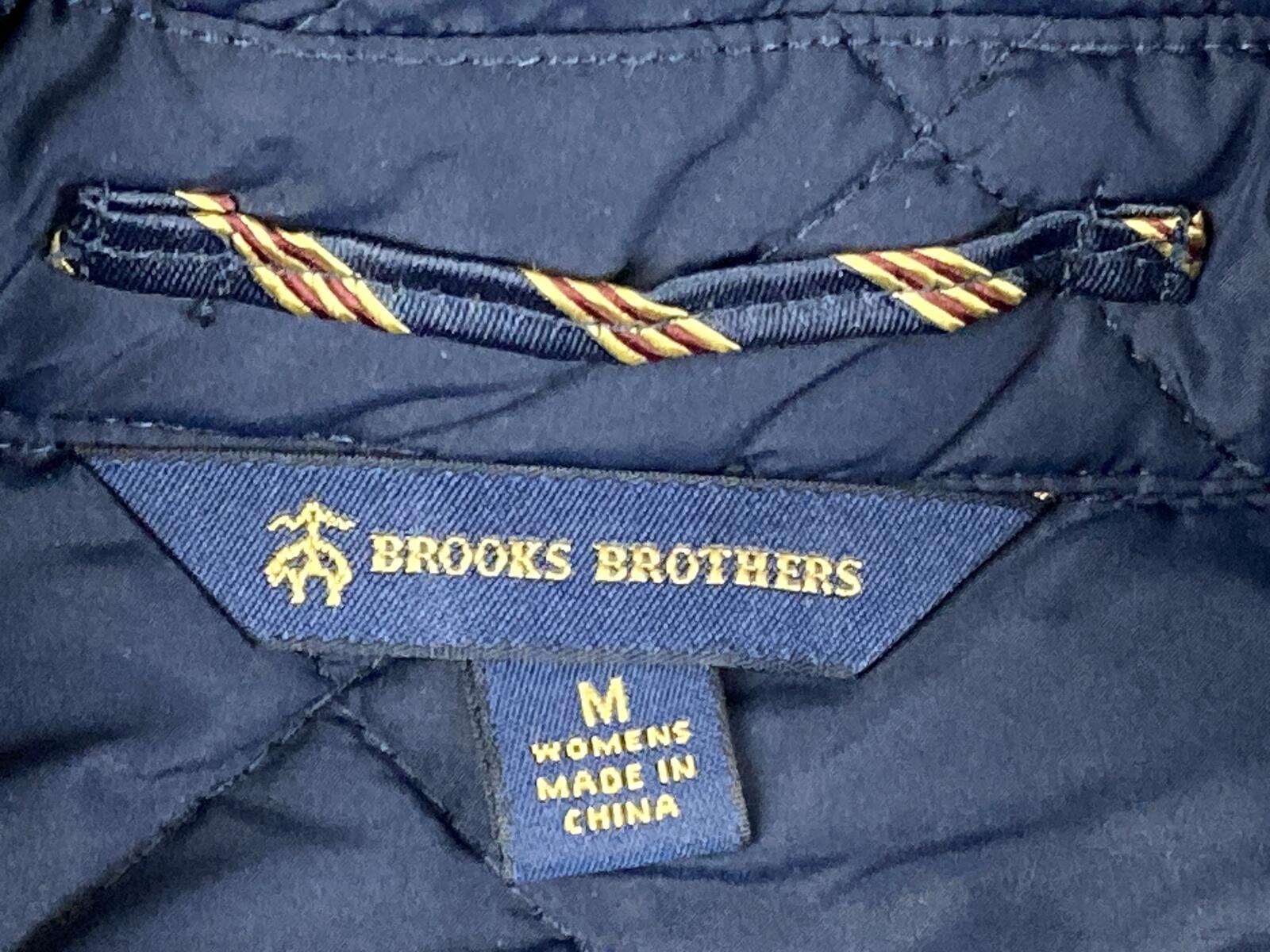 Brooks Brothers Quilted Barn Jacket Womens Navy Blue BradyPLUS Champions Club M