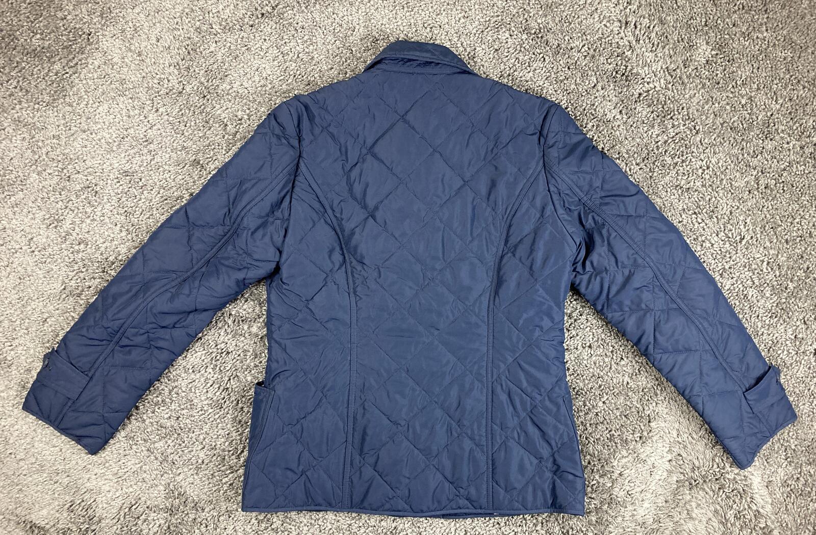 Brooks Brothers Quilted Barn Jacket Womens Navy Blue BradyPLUS Champions Club M