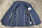 Brooks Brothers Quilted Barn Jacket Womens Navy Blue BradyPLUS Champions Club M