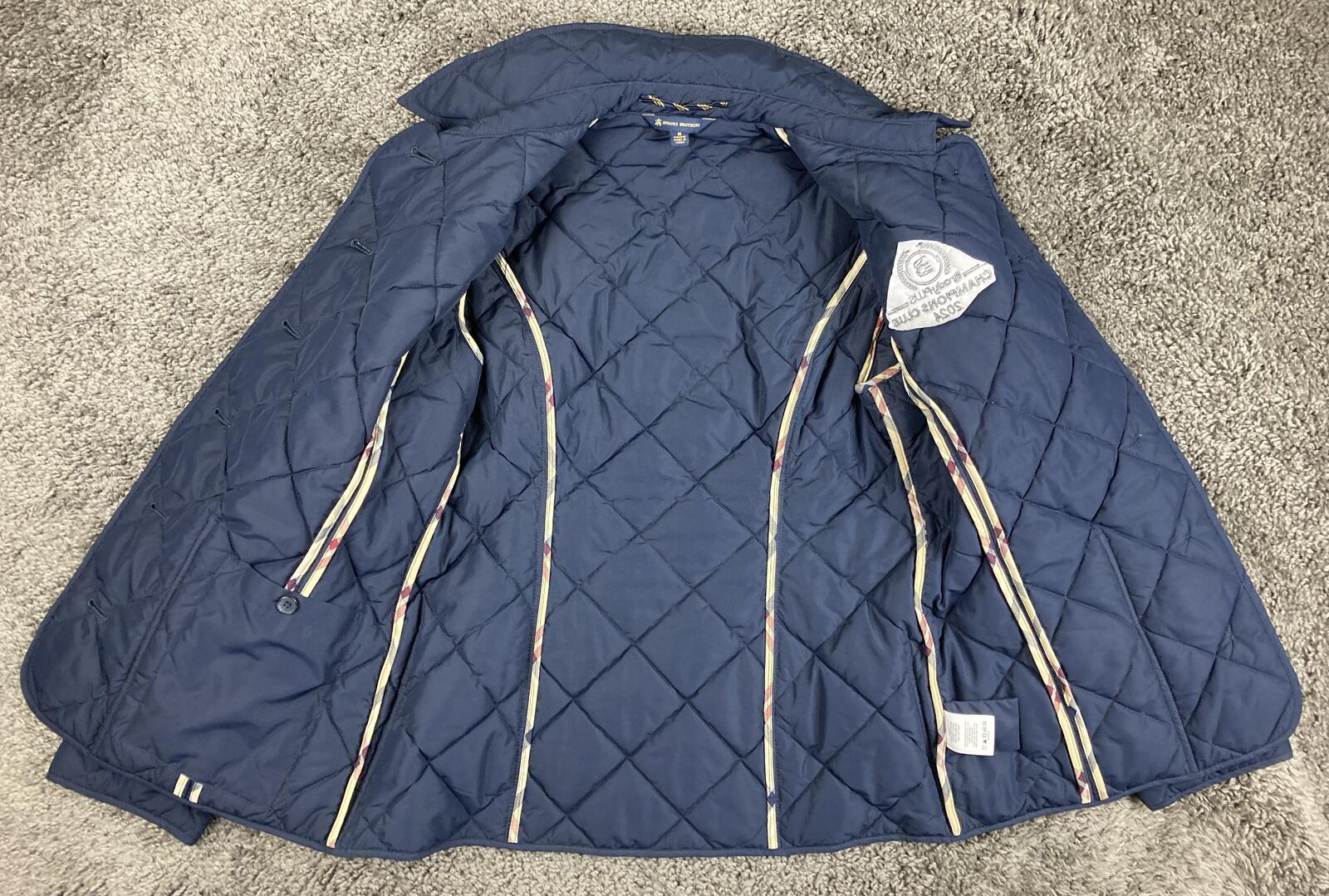 Brooks Brothers Quilted Barn Jacket Womens Navy Blue BradyPLUS Champions Club M