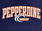 Champion Pepperdine Waves Long Sleeve Shirt Navy Blue Mens NCAA Sz Large