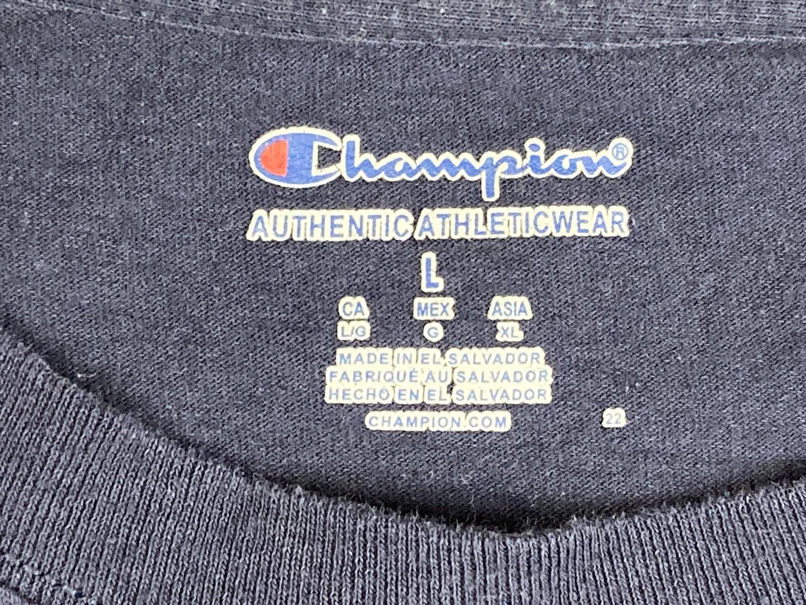 Champion Pepperdine Waves Long Sleeve Shirt Navy Blue Mens NCAA Sz Large