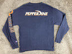 Champion Pepperdine Waves Long Sleeve Shirt Navy Blue Mens NCAA Sz Large