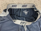 Nike Therma-FIT Training Pants Mens Navy Blue Fleece Sweatpants Open Hem Grey XL