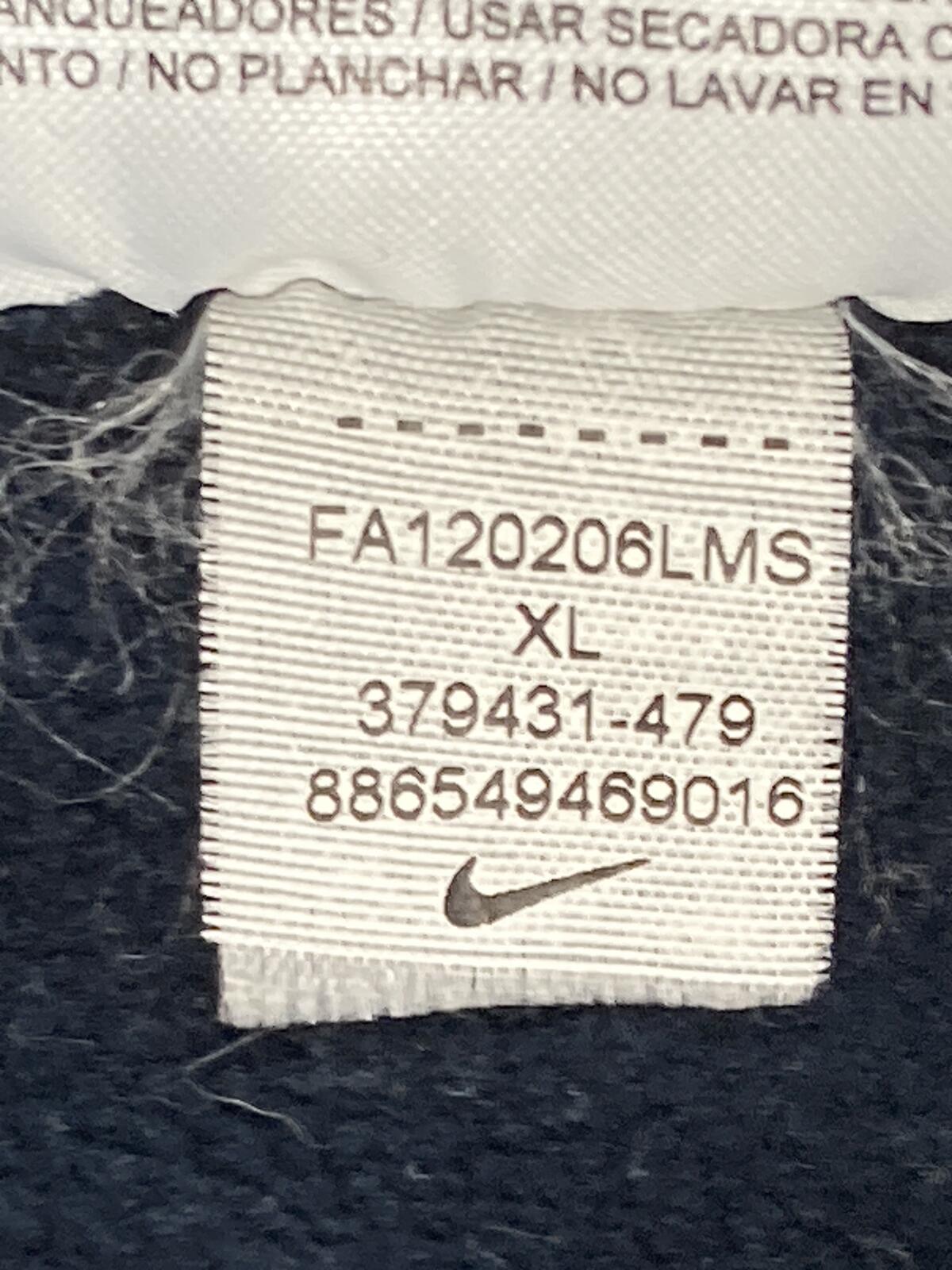 Nike Therma-FIT Training Pants Mens Navy Blue Fleece Sweatpants Open Hem Grey XL