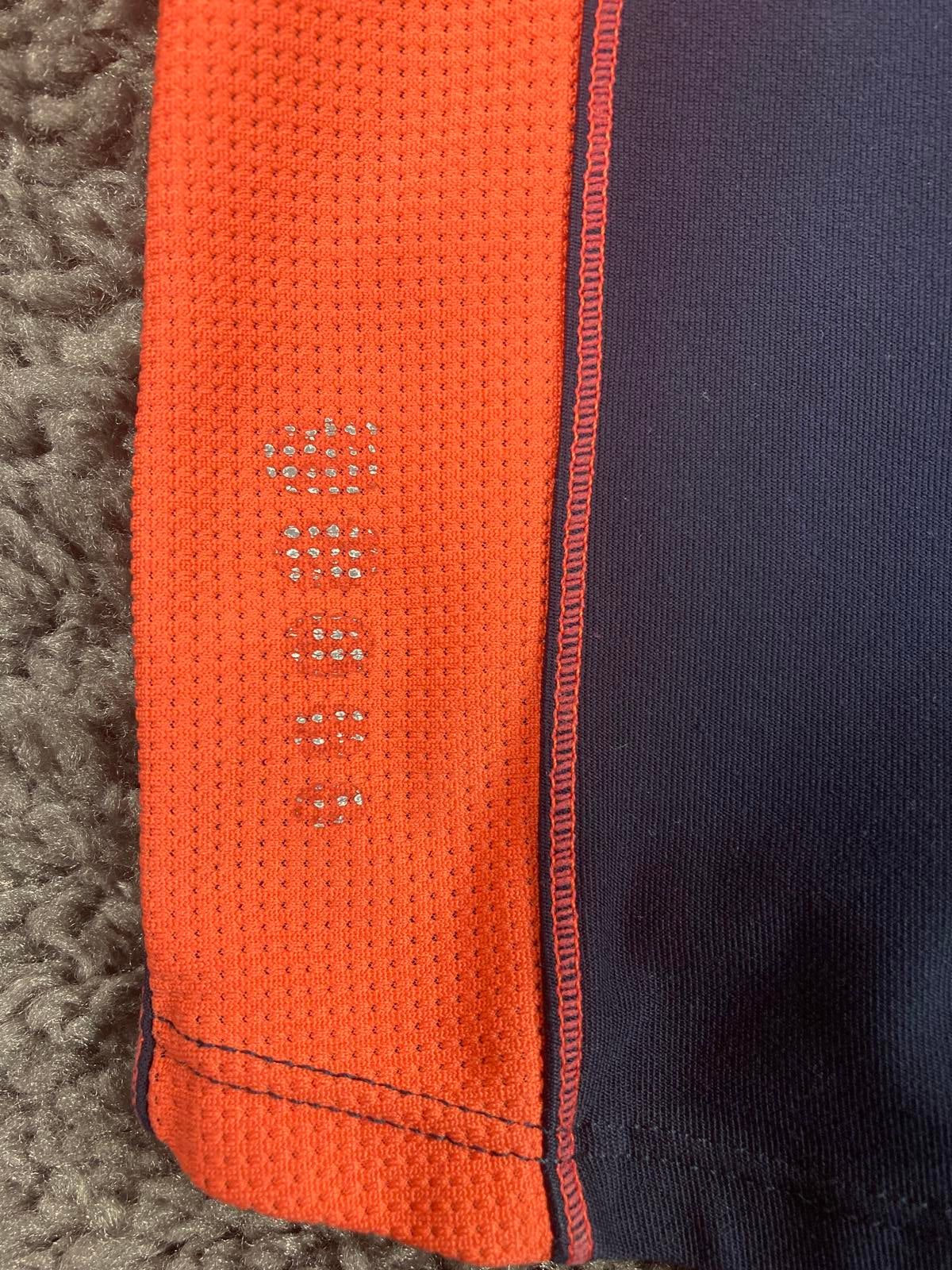 NIKE Dri-FIT Women's S(4-6) Navy Blue Orange Capri Athletic Leggings Running Gym